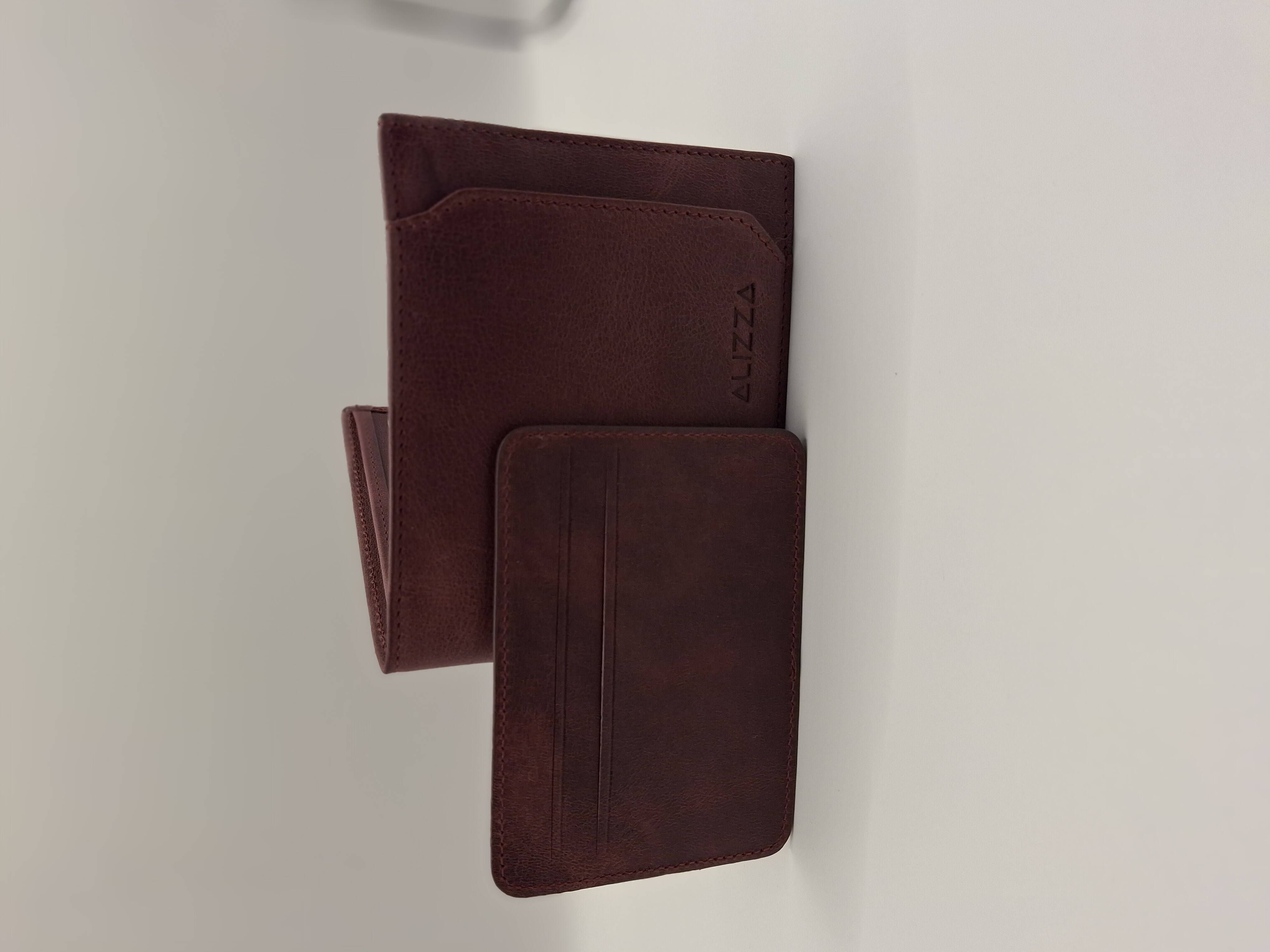 Yağlı Deri Bordo Cüzdan